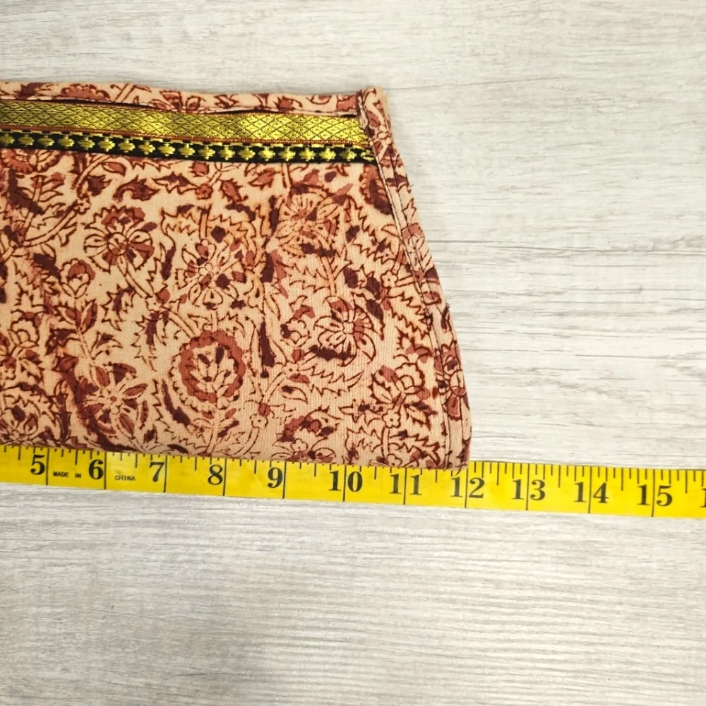 ❤️ Indian Handmade Floral Clutch Boho Ethnic Print Foldover Wallet Bag Classy
